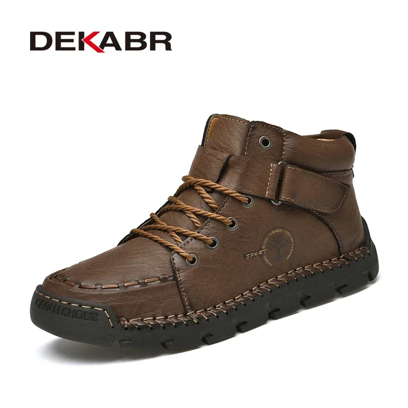 DEKABR New Snow Boots Protective and Wear-resistant Sole Man Boots Warm and Comfortable Winter Walking Boots Big Size 39-48