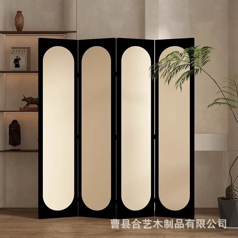 Foldable French Style Room Divider Screen Portable Partition for Living Room Bedroom Office Small Apartment Home Decor