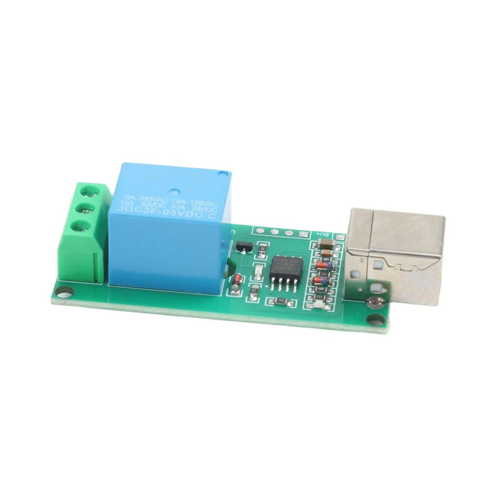 USB Powered Relay Control Module 5V Relay Control AC 250V 10A Control C Development Library DC 30V 10A Control