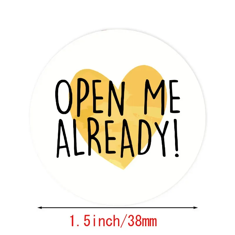 1.5 Inch Dank U Stickers Voor Gift Box Decor Labels Briefpapier Envelop Seal Labels Ronde Brief Open Me Al Stickers