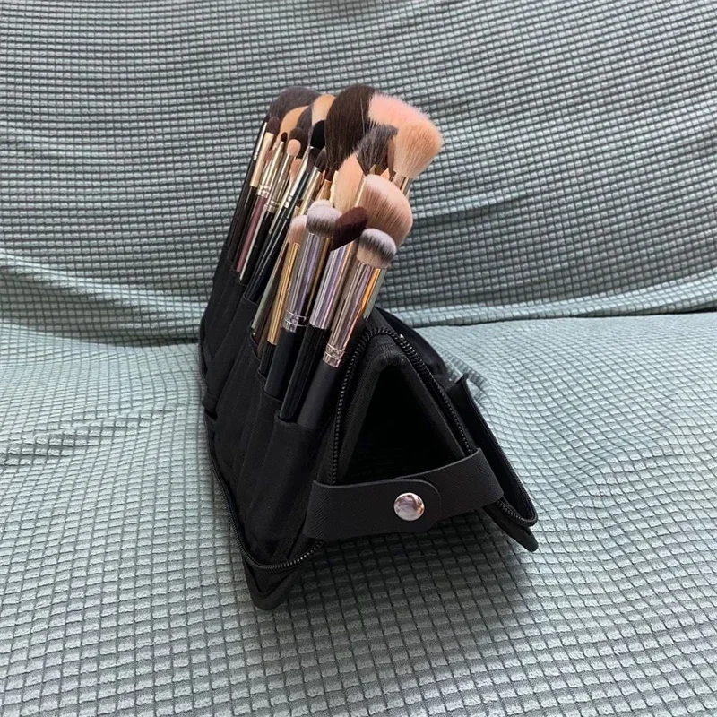 Frauen faltbare Make-up Pinsel Tasche Veranstalter weibliche Reise kosmetische Toiletten artikel Fall für Beauty-Tools Wasch zubehör Beutel – Detail 13