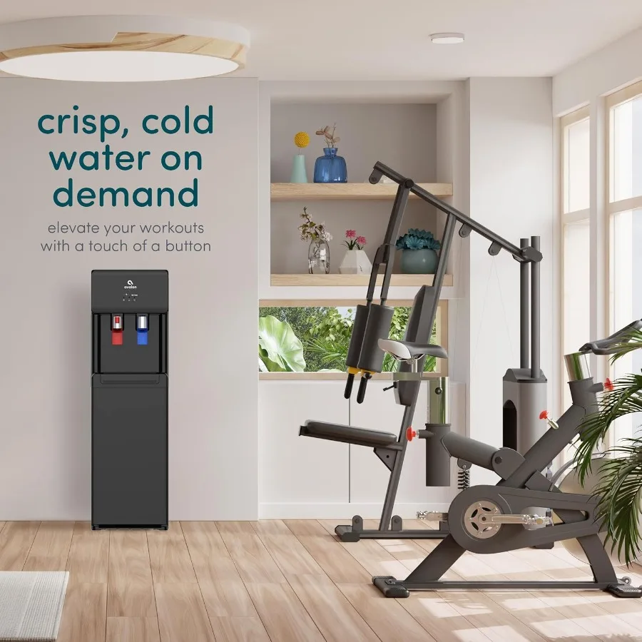 Avalon A6SC-BLK Dispensador de enfriador de agua con carga inferior sin contacto y autolimpiante Bloqueo para niños frío y caliente UL Negro