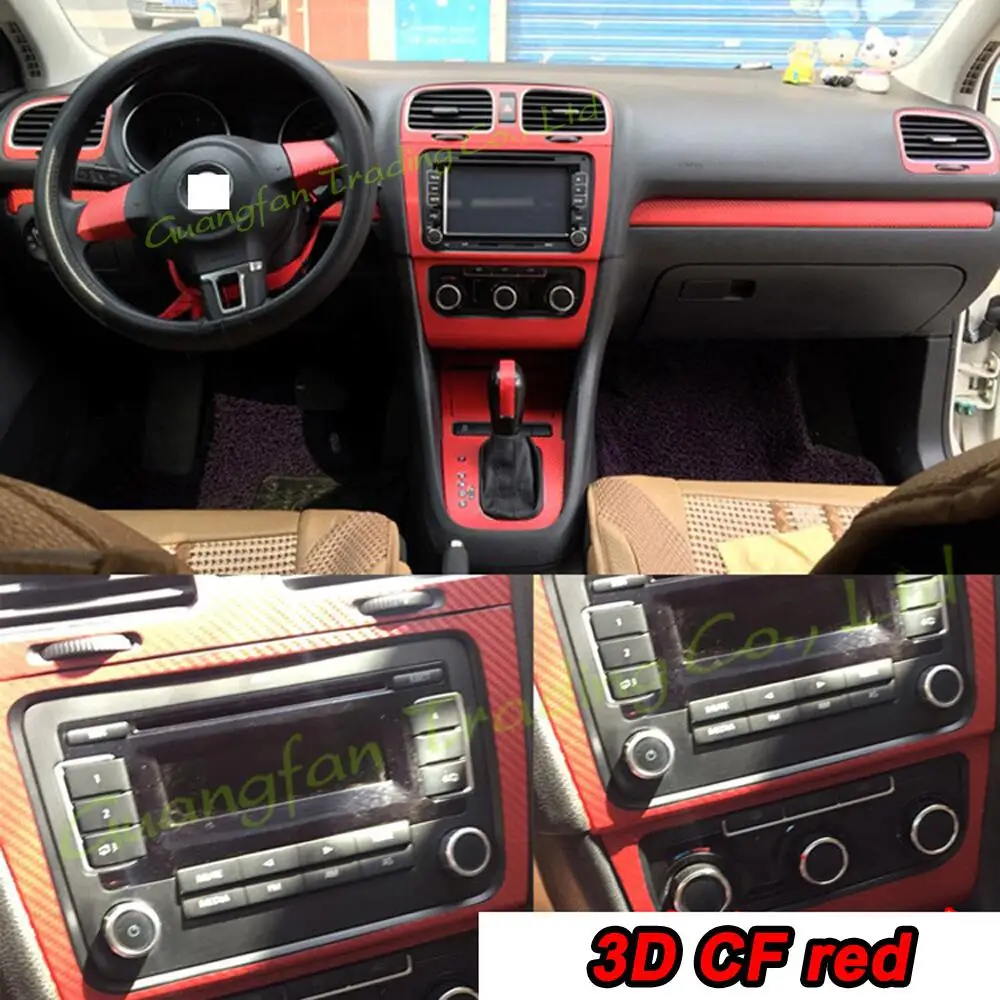 

For Volkswagen Golf 6 GTI MK6 R20 Year 2010-2012 3D/5D Carbon Fiber Car Inner Trim Cover Interior Sticker Decorative Accessor