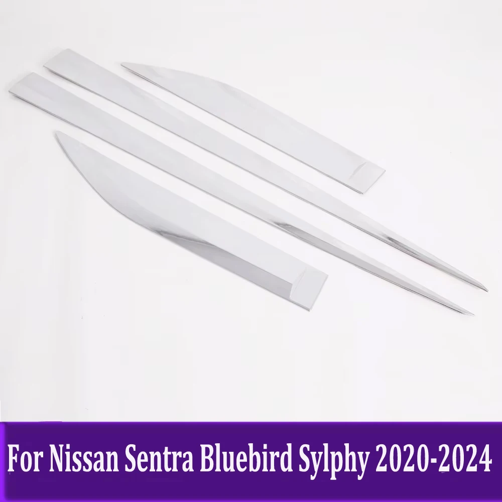 

Линия молдинга боковой двери, накладка для Nissan Sentra Bluebird Sylphy 2020-2022 2023 2024, хромированные внешние аксессуары