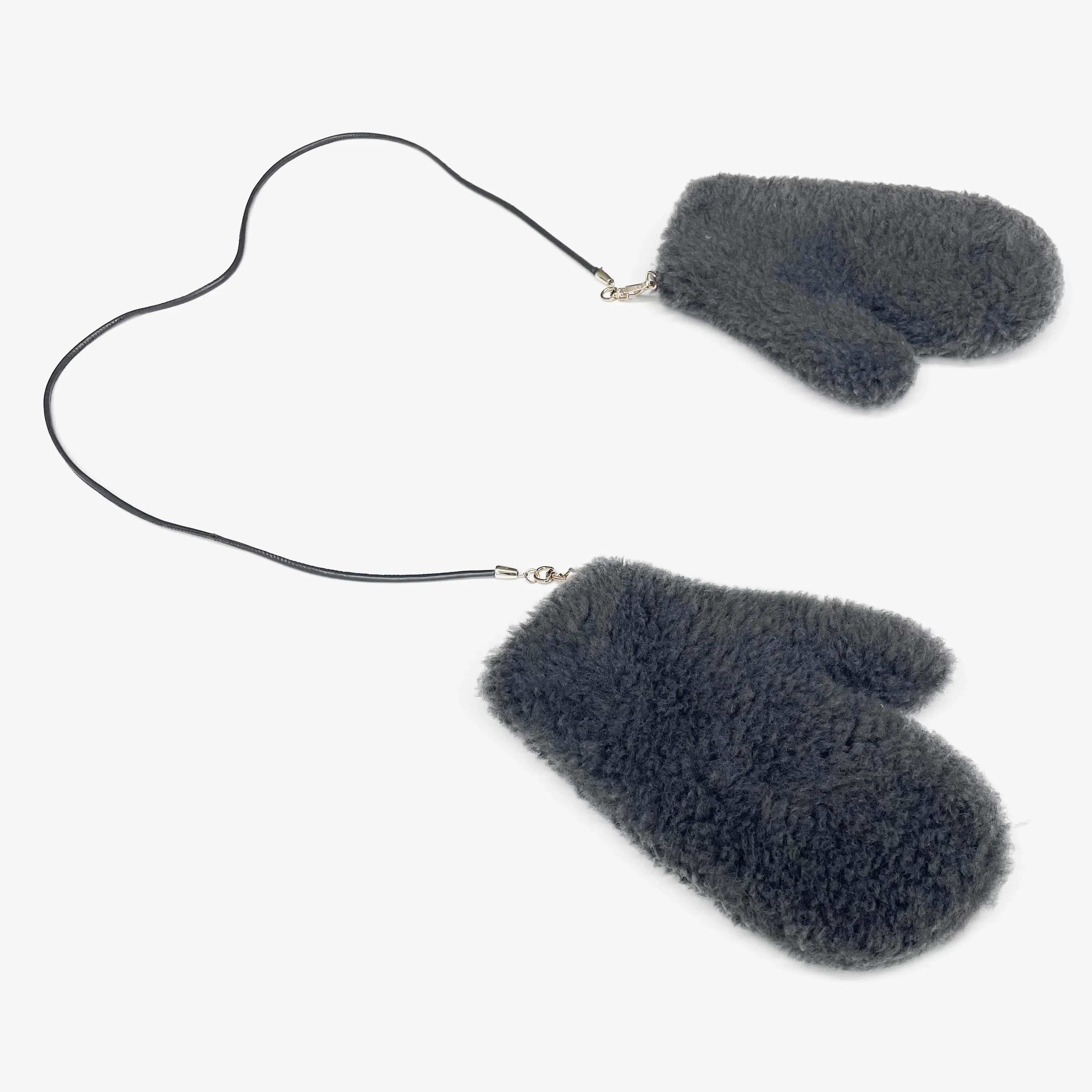 MAX Teddy Bear Gloves with Detached Rope Women 2023 Fashion Warm Wool Wholesale Sheep Fur Mittens