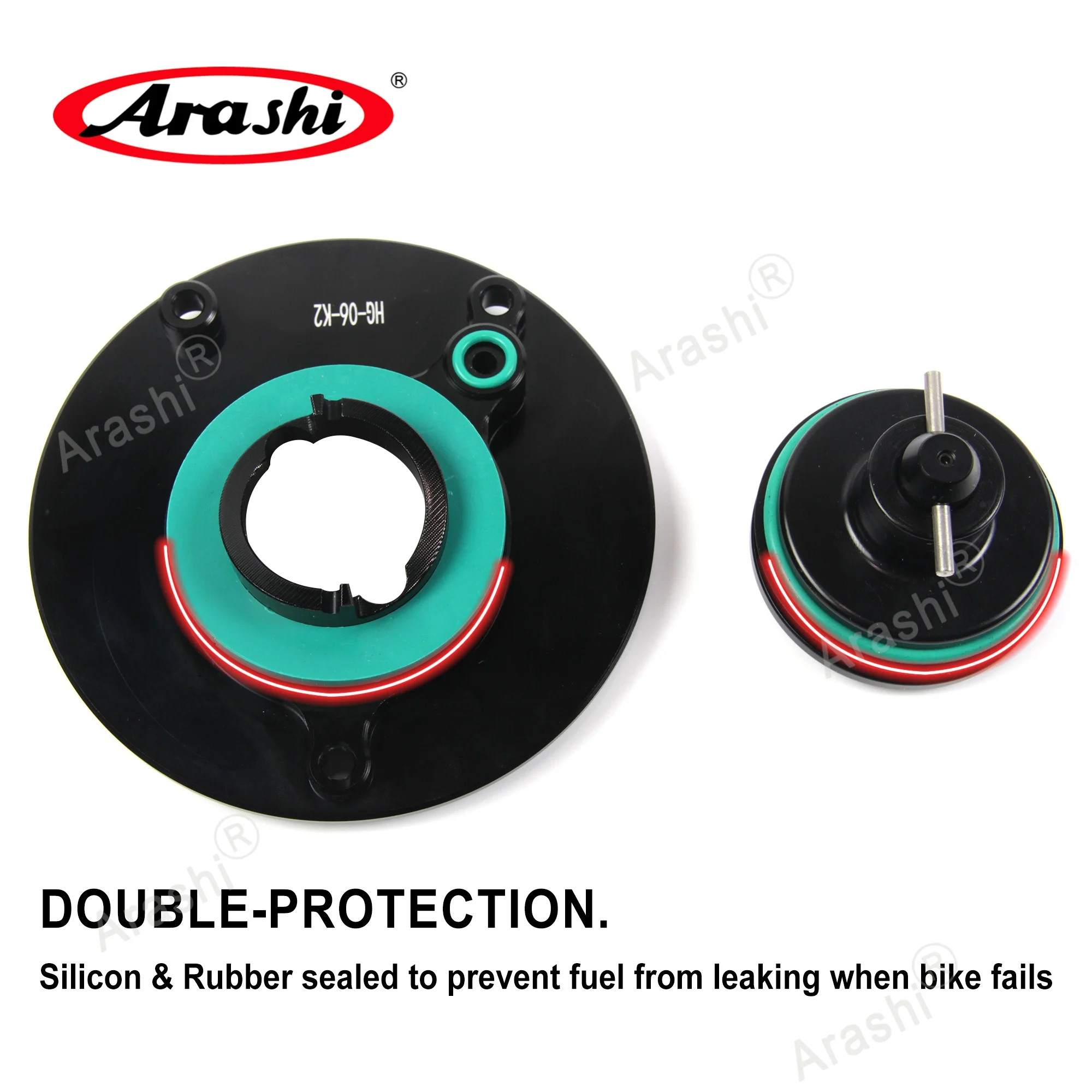 Arashi CNC Fuel Gas Tank Cap Oil Tank Cover Petrol Case Waterproof