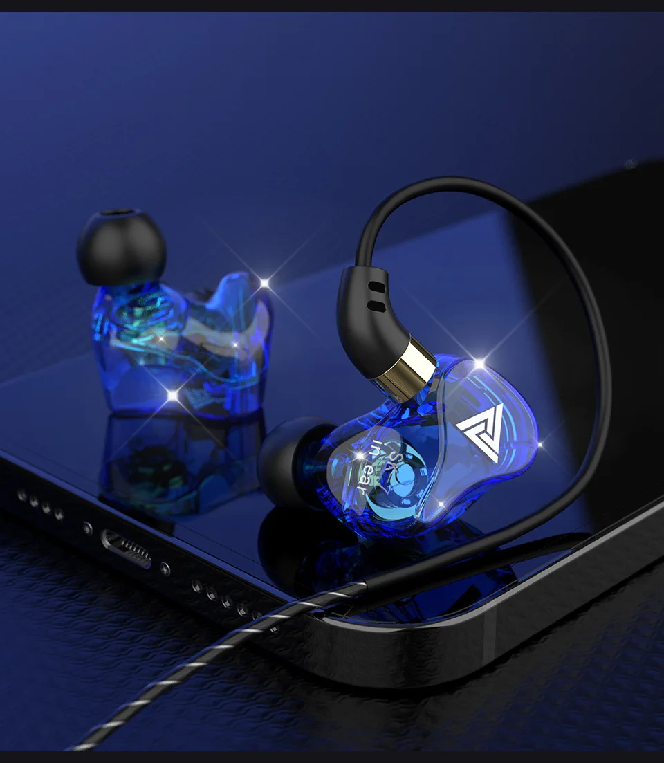 QKZ SK7 النحاس سائق السلكية سماعات ستيريو HiFi سماعة الرياضة تشغيل الموسيقى سماعة ألعاب سوبر باس سماعات fone de ouvido