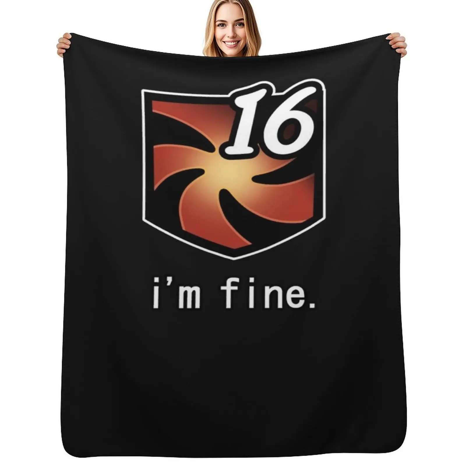 

I'm Fine Vuln Stacks Throw Blanket Large Sofa Luxury Personalized Gift Blankets