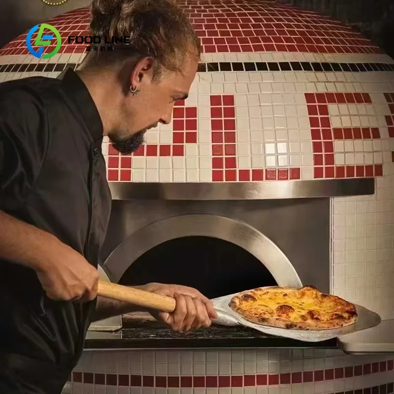 Indoor Natural Gas Pizza Oven Stone Brick Heavy Duty Neapolitan Wood Fired Electric High Quality Commercial Bakery Rotating