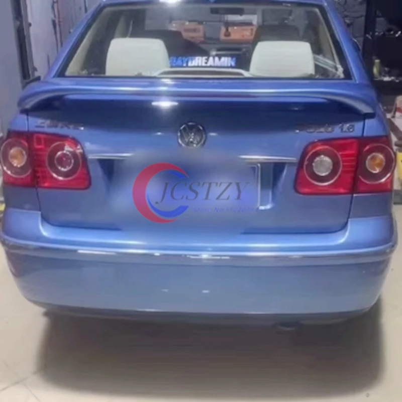

2006-2010 Для VW Volkswagen Polo Высококачественный центральный спойлер из ABS-пластика, глянцевый черный, с эффектом карбона
