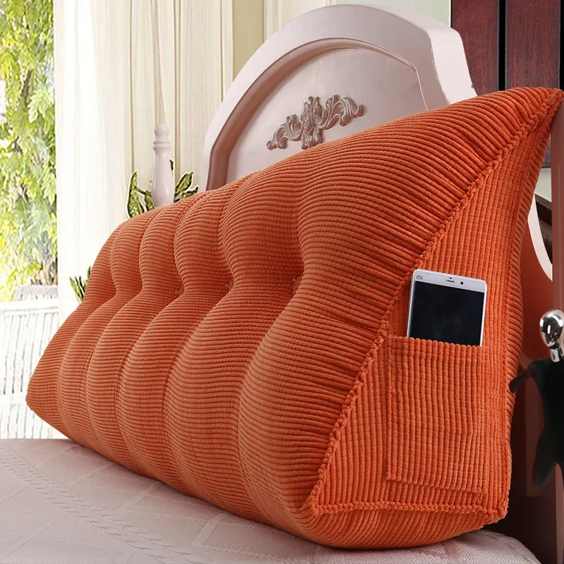 Detachable Large Backrest Cushion Soft Tatami Sofa Pillow Washable Bed Backrest Support, Comfortable Sofa Back Pillow