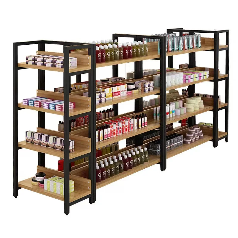 

Warehouse Rack with Adjustable Supermarket Wood Accessories Hanging Display Rack Shelf Display Rack Used in Supermarket