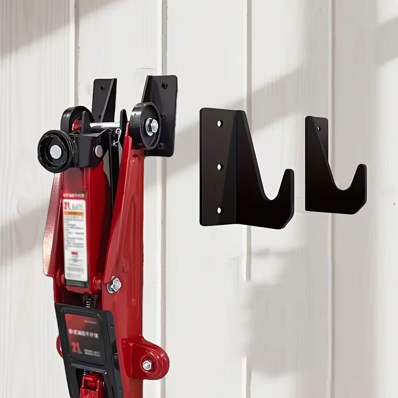 2pcs Car Jack Stand Wall Mount Garage Tool Rack Hydraulic Trolley Floor Jack Stands Mount Brackets for Lawn and Hedge Trimmers