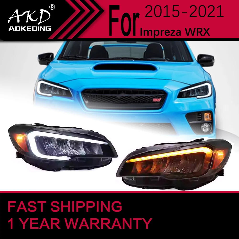 Car Lights for Subaru Impreza WRX LED Headlight 2015-2021 WRX Lamp Drl Projector Lens Automotive Accessories