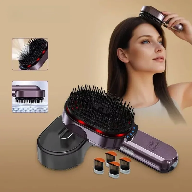 Massage Comb Essential Hair Oil Spray Bomb Included Head Spa Relaxation Treatment Plasma NIR Photon Hair Comb Massager