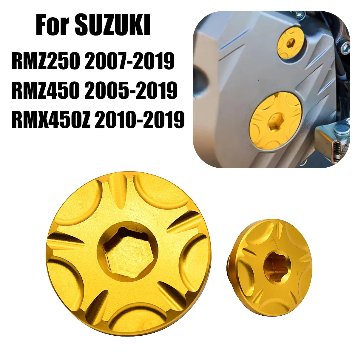 

Motorcycle CNC Aluminum Gold Timing Screws For SUZUKI RMZ250 2007-2019 RMZ450 2005-2019 RMX450Z 2010-2019 RMZ RMX 250 450 450Z