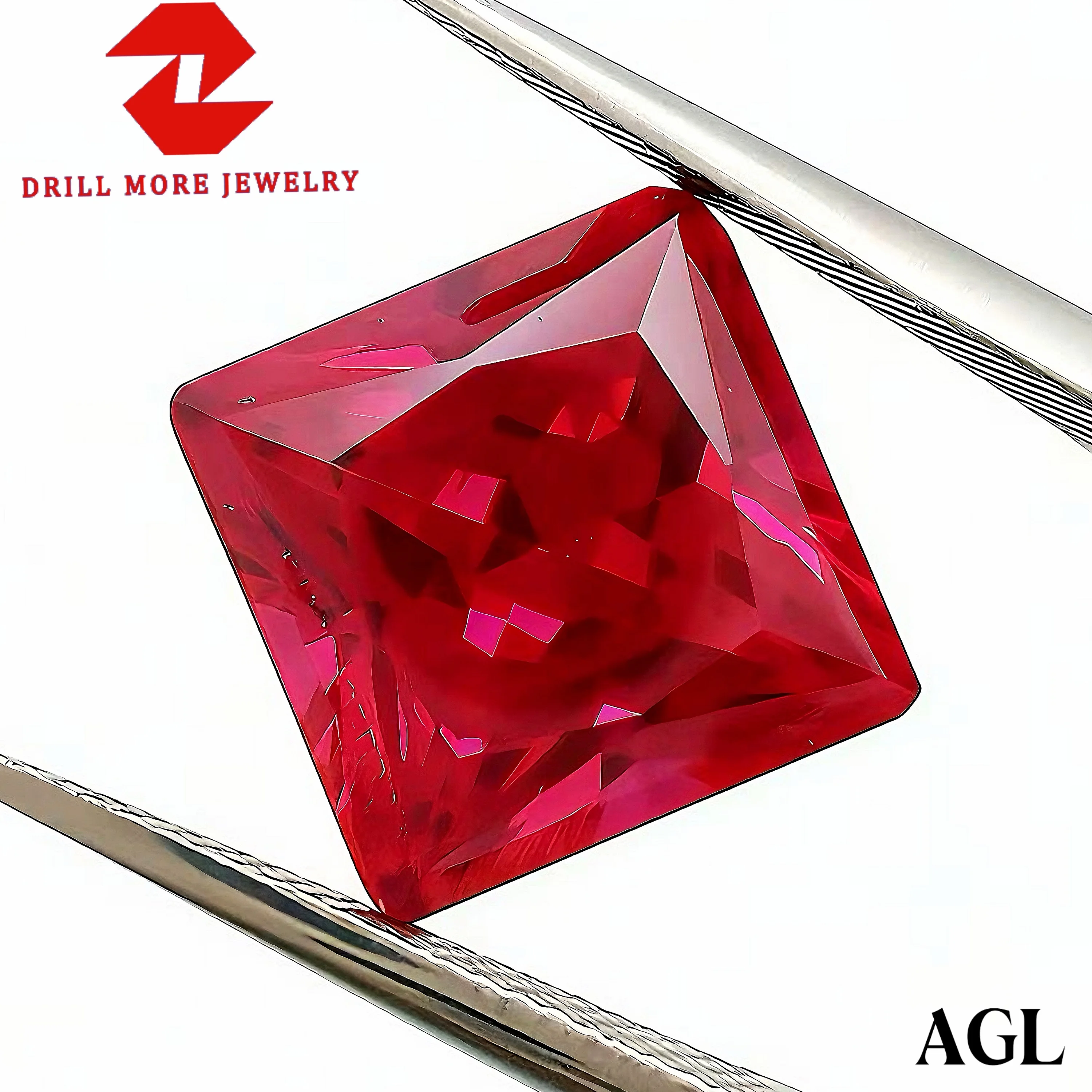 

Искусственно выращенный рубин цвета голубиной крови, огранка «Принцесса», для изготовления ювелирных изделий своими руками, с возможностью выбора сертификата