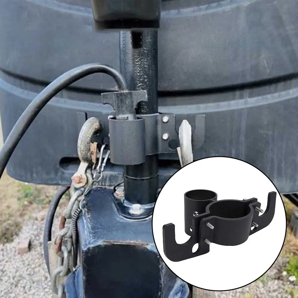 RV Towing Chain Organizer Heavy Duty Anti Rust Aluminum 7 Way Trailer Connector Holder for Efficient Towing Setup