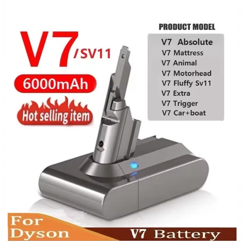 100% new V8 Battery 8000mAh For Dyson Absolute V8 Animal Li-ion 21.6V SV10 Vacuum Cleaner series Rechargeable batteries