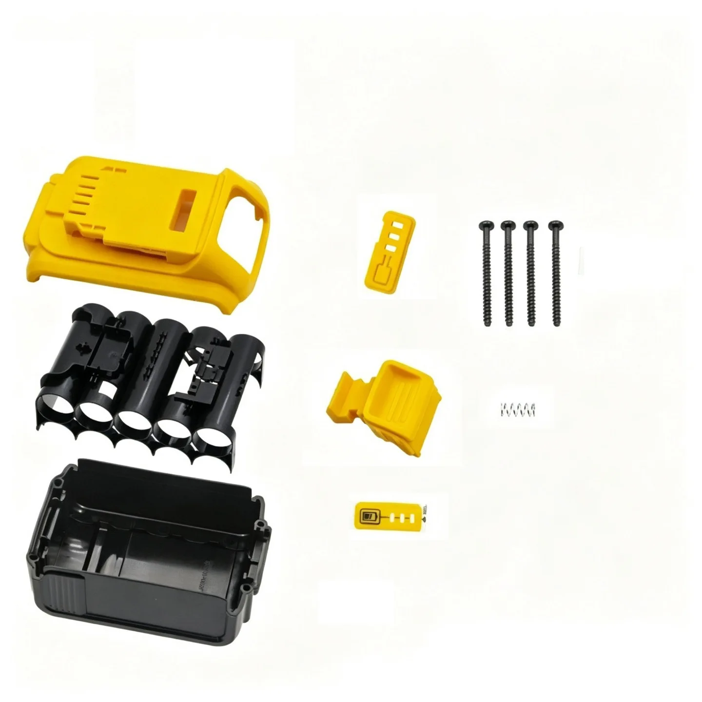 Plastic Lithium Battery Shell Protection Board Replacement Shell Battery Case Kit for DeWalts/20V/DCB201/DCB203 DCB204 DCB200