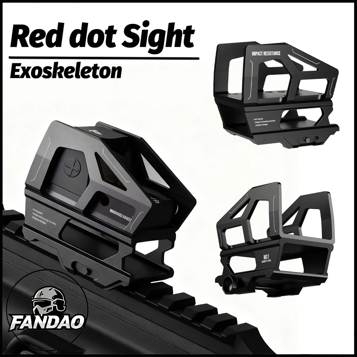 Tactical Red Dot Sight Protective Case Airsoft Shooting Gear Universal Scope Exoskeleton Mount 20MM Rail Heightening Bracket