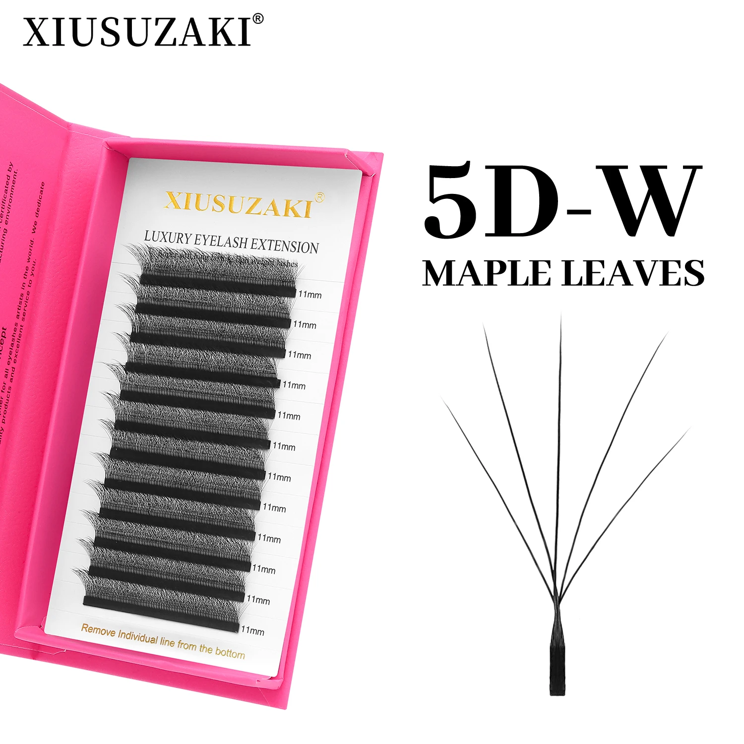 

XIUSUZAKI Новый стиль 5D W-образные наращивание ресниц Различные длины 5D W-образные накладные ресницы Готовые индивидуальные легкие веерные ресницы