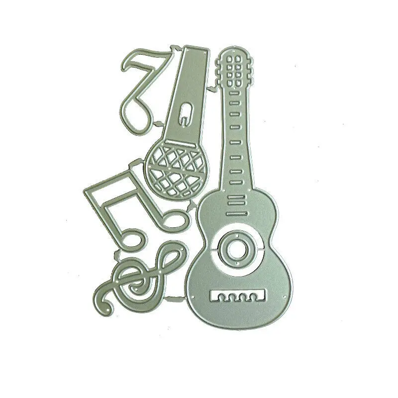 Guitar Musical Metal Cutting Dies Stencil Scrapbooking Diy Album Stamp Paper Card Embossing Decor Craft Knife Mould