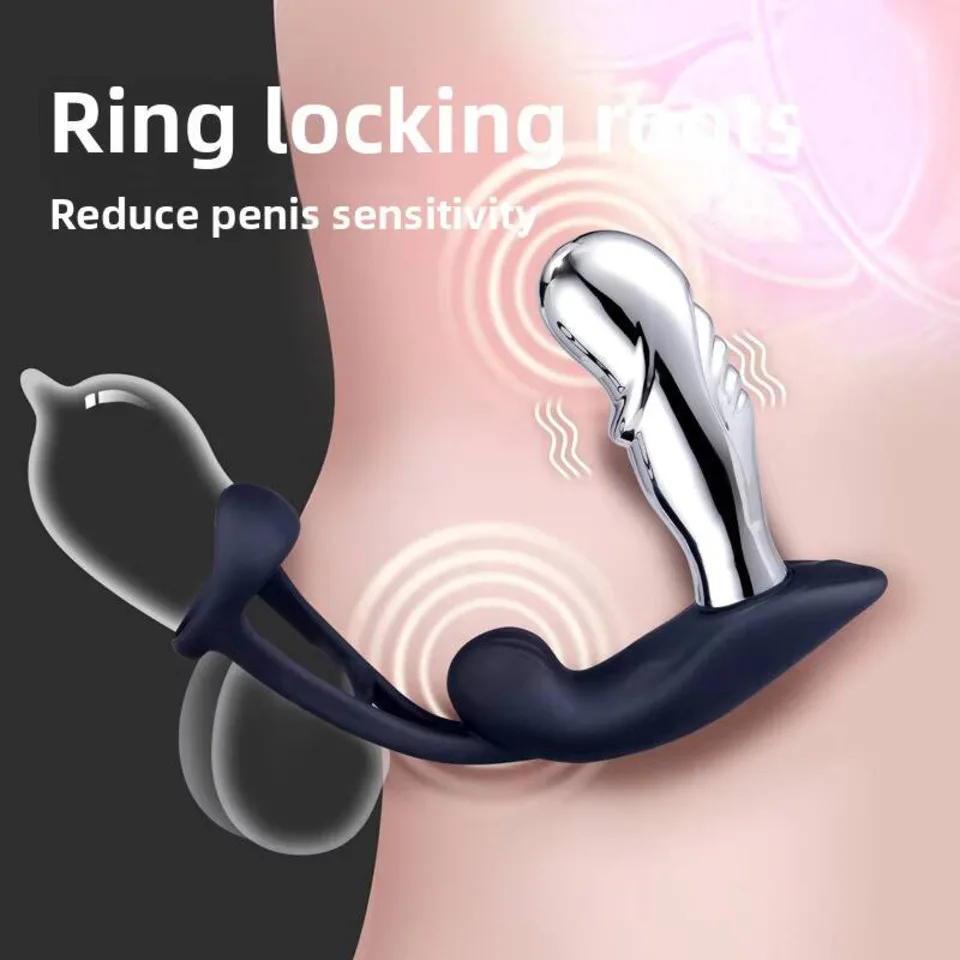 التحكم عن بعد اللاسلكية جهاز تدليك البروستاتا أدوات المكونات الشرج صدمة كهربائية قابلة للشحن هزاز لعبة الجنس الذكور للرجال