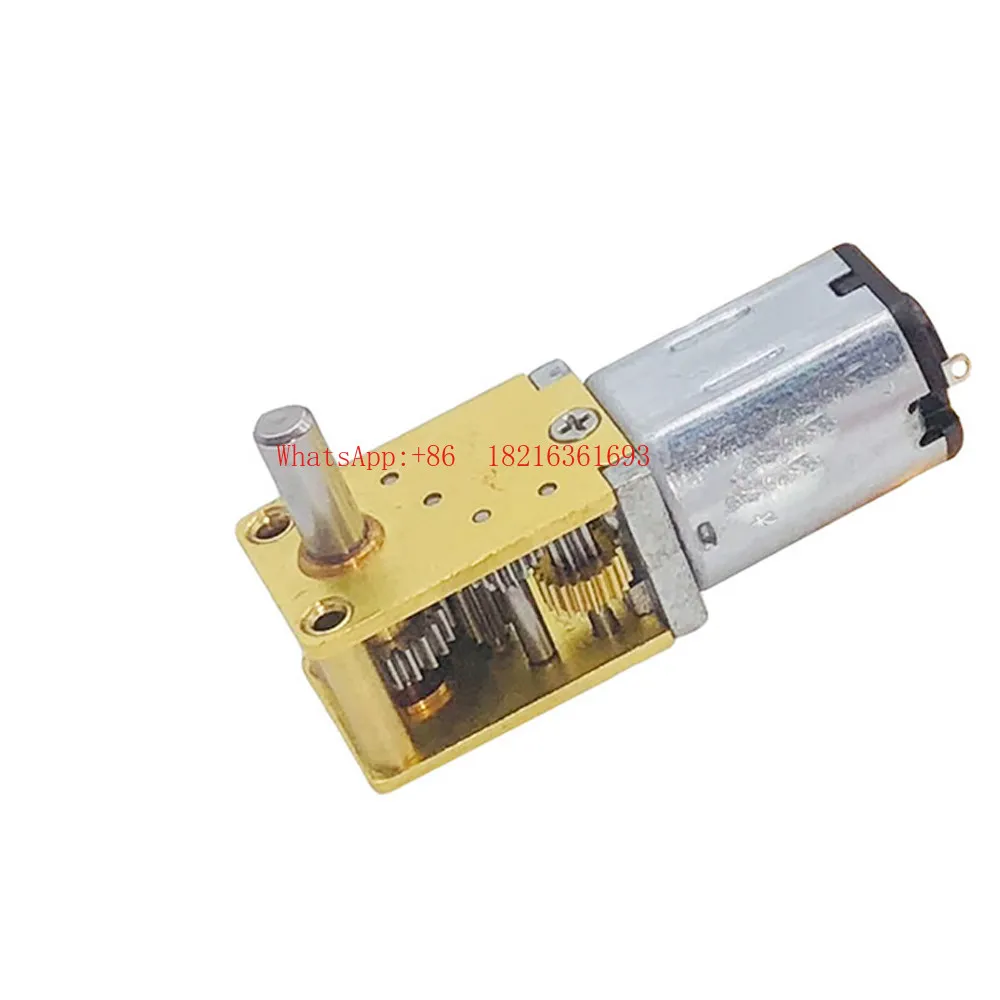 DC 3V 6V 12V Dual-axis N20 All-metal Geared Motor, Vertical 90 Degree N20 Worm Geared Motor