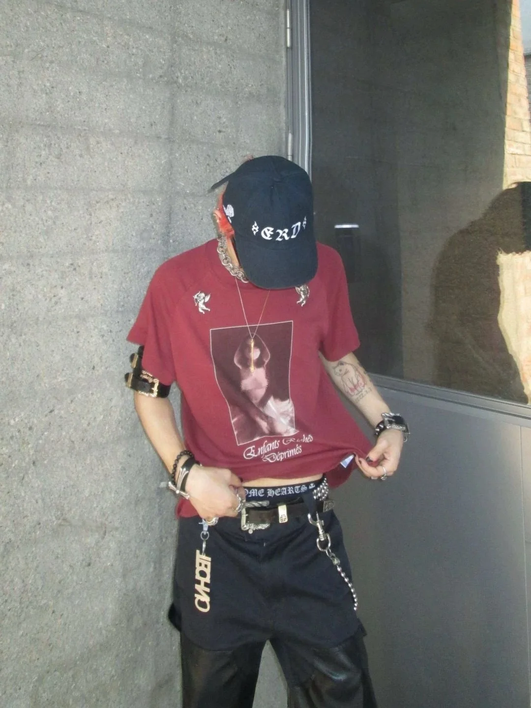 

Depred Rich Second Generation Punk Sle ort Sve T-irt ex Summer Breathable Cotton round Ne Print aphic Tee