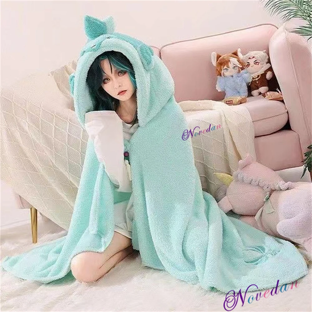 Anime Cosplay Hoodie, Genshin Impact, Xiao Hutao, Andarilho Fantasma, Kazuha Blanket, Manto, Capa, Velo, Giro