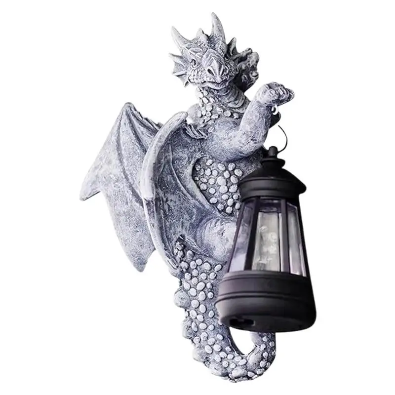 

Garden Dragon Decor Solar Lights Solar Dragon Sculpture Garden Decor Solar Garden Statue Dragon Figurine For Hallway Entrance