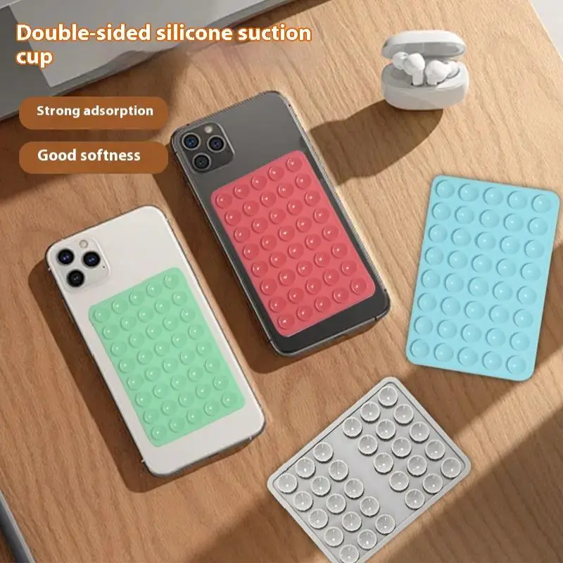 Ventosa de silicone montagem do telefone dupla face pegajoso suporte do telefone ventosa elegante suporte de telefone celular forte aperto titular para