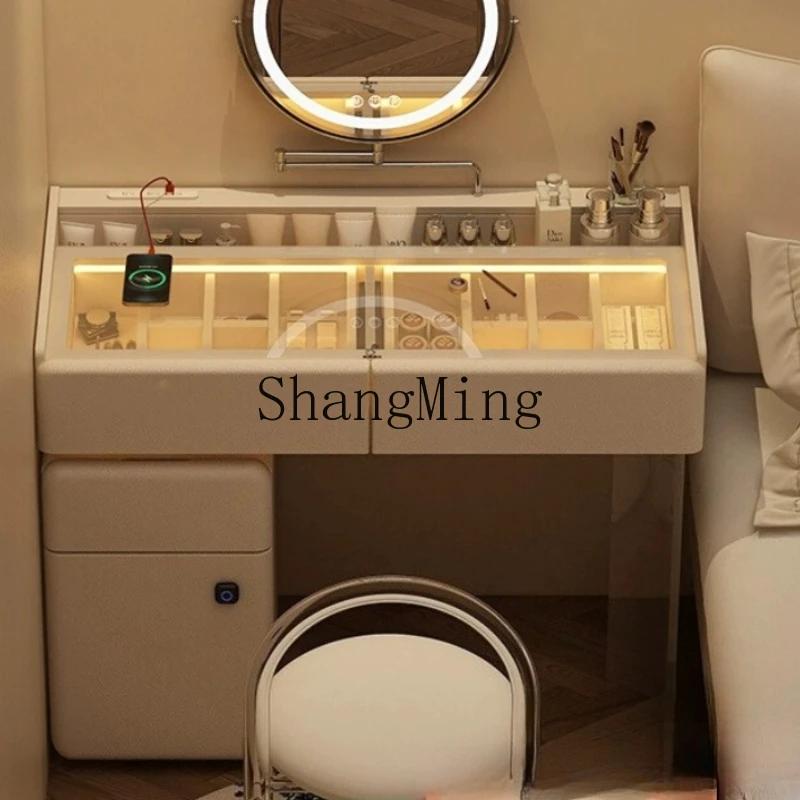 FG Master Bedroom Safe Dressing Table Integrated Small Apartment Bedside Table Cabinet with Fingerprint Lock