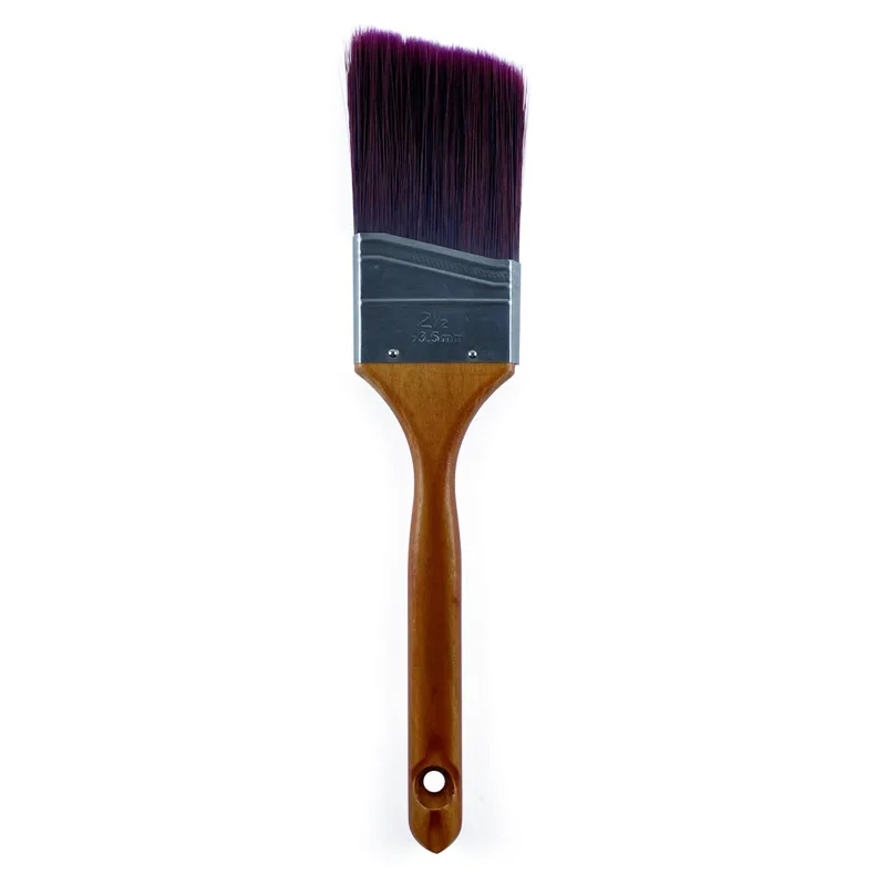 1 قطعة/4 قطعة مجموعة فرشاة طلاء بزاوية 2.5 بوصة مع مقابض خشبية بلاستيكية 6 فرش ذات شعيرات معدنية لطلاء الجدران والحواف المزخرفة