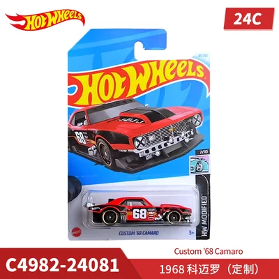 Original Hot Wheels Car Custom 68 Camaro Kids Toys for Boys 1/64 Diecast Voiture Alloy Model Collection Children Birthday Gift