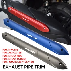 Chekis Genuine Motorcycle Accessories Suitable for Yamaha Nmax Turbo Nmax155/125/160 Nvx155/Aerox Modified Exhaust Cover Decorative Bracket Exhaust Pipe Protection Anti-Friction Edge Strip