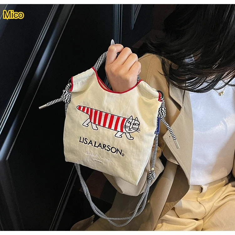 

✨Women Embroidered Canvas Storage Bag Spring Summer Lightweight Shoulder Crossbody Handbag