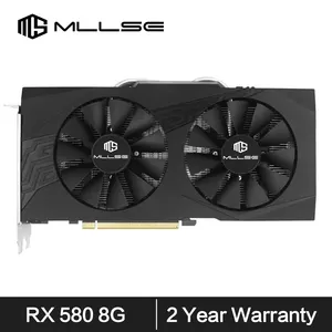 بطاقة رسومات الألعاب MLLSE AMD RX 580 8 جيجابايت 2048SP GDDR5 256Bit PCI-E 3.0 × 16 8Pin Radeon GPU Rx 580 بطاقة رسومات بطاقة الفيديو أعلى 6 مبيعات بطاقة فيديو 8 جيجابايت - رقم 4