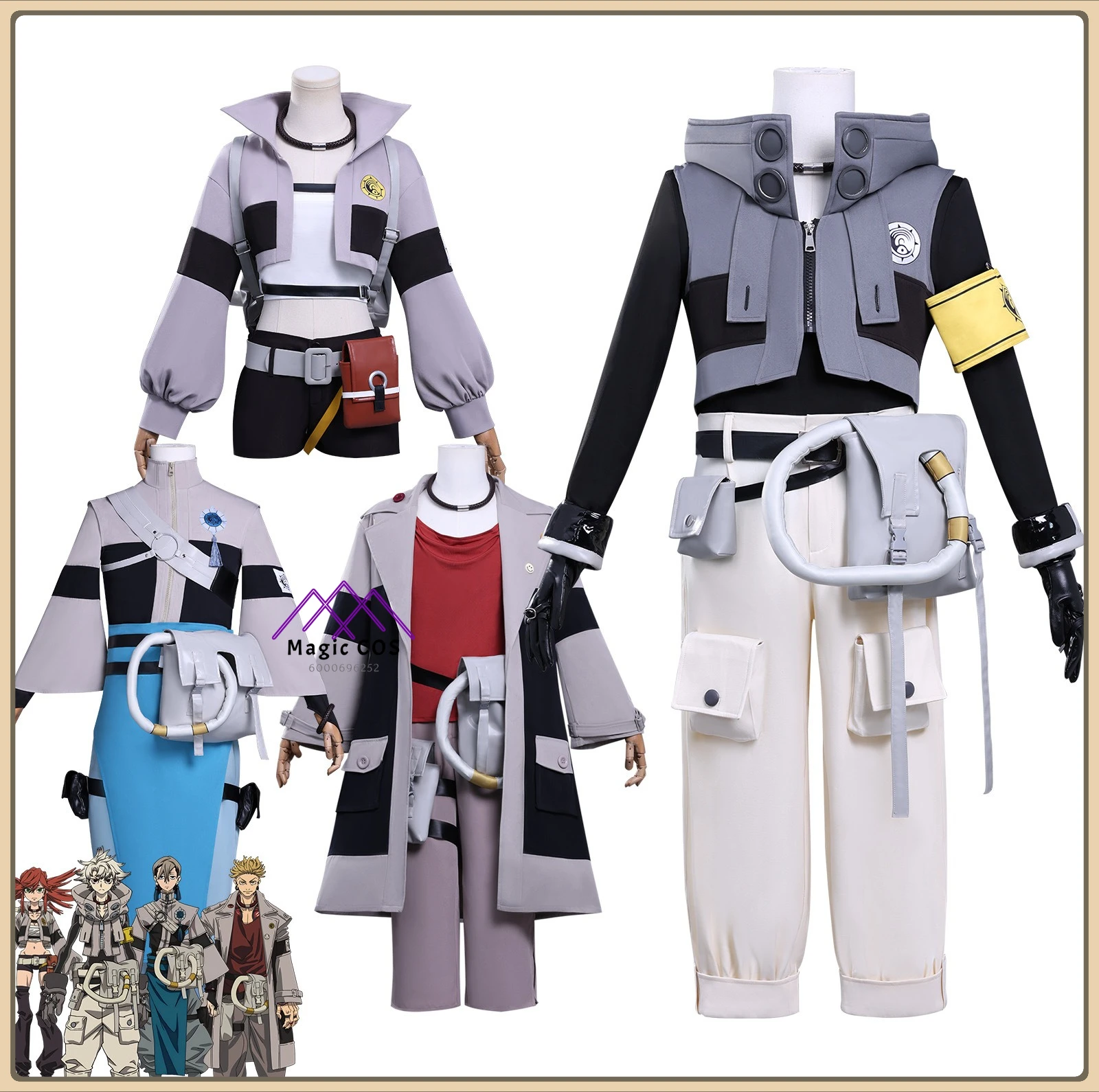 

Anime Feiyuan Zhangu Lude Cosplay Costume Men's Metal Trim Fashion Suit High Quality Full Set Anime Outfit for Comic Con Party