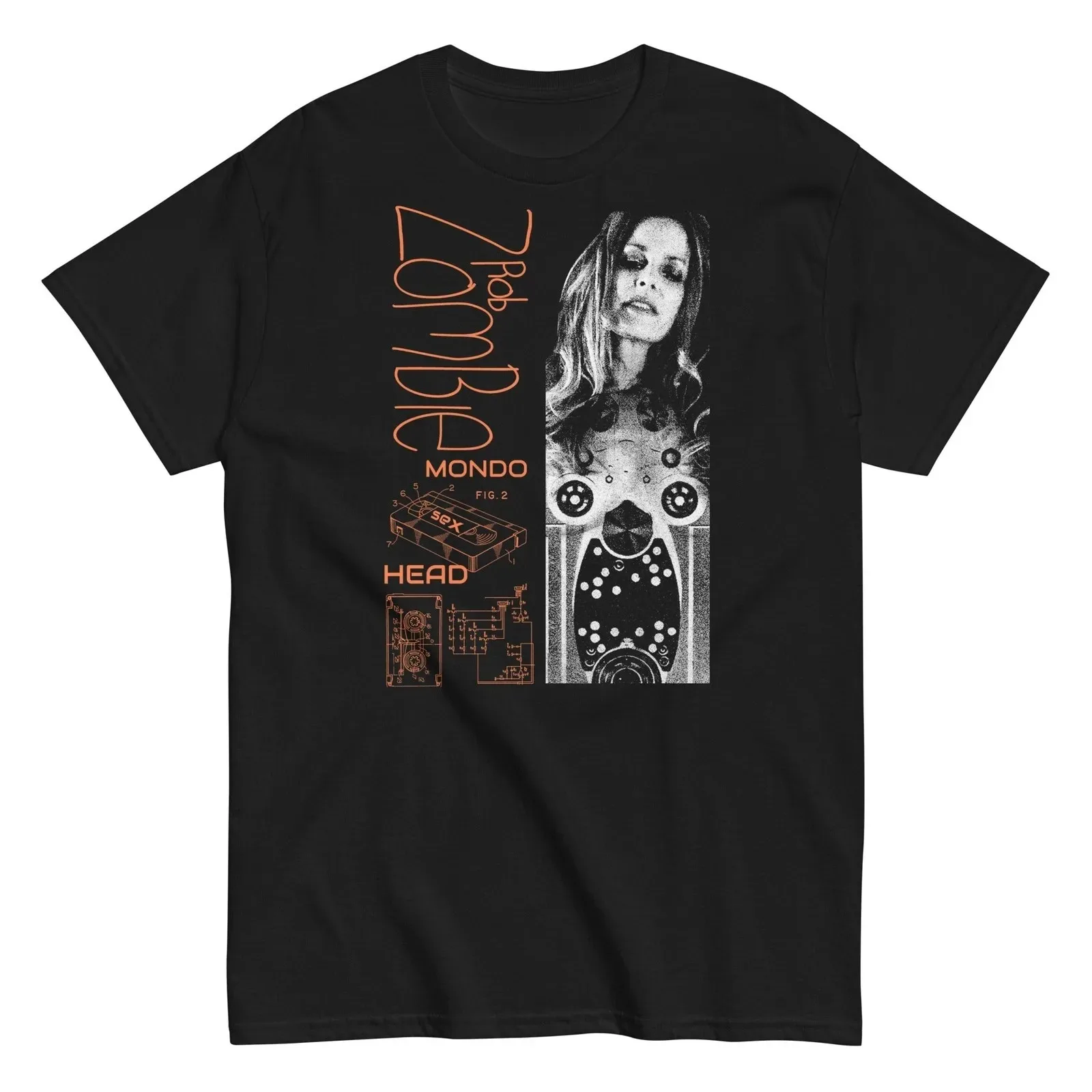 

MerchMoment Rob Zombie - Mondo Head T-Shirt T-Shirt Black New