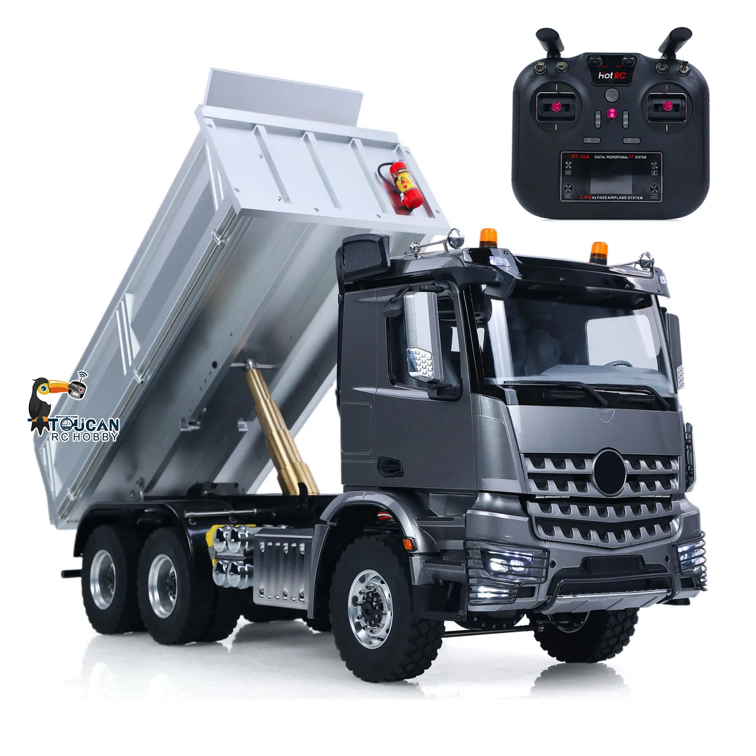 Neuer 2025 1/14 RC Hydraulischer Muldenkipper 3348 RC Truck 6x6 Ferngesteuerter Baukipper mit Licht und Sound 2-Gang Batteriebetriebenes Spielzeugmodell