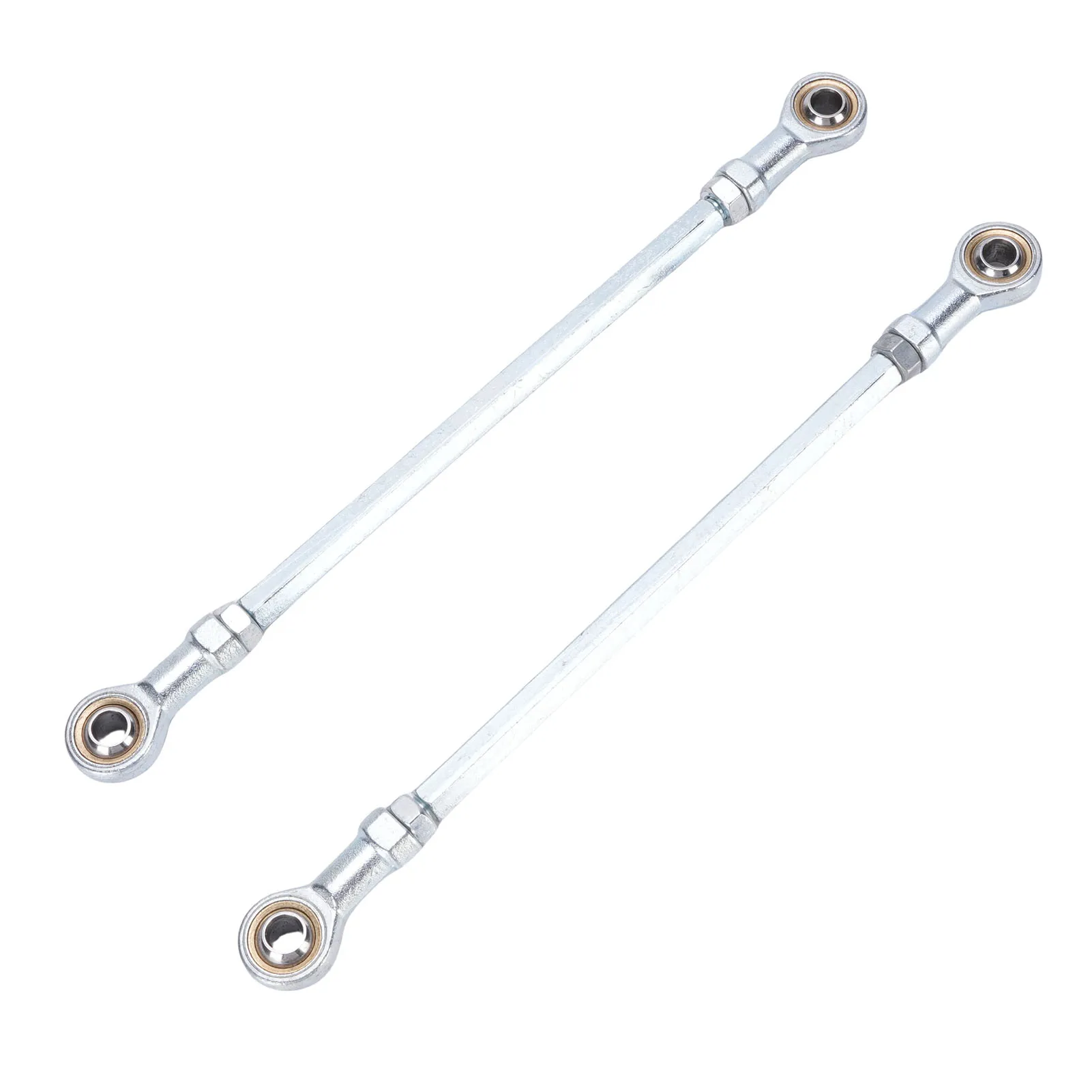 1 Pair 255mm Steering Tie Rod Kit Steel Alloy 8mm Ball Joint Replacement for Go Kart Drift Trike ATV Quad Mini Bike