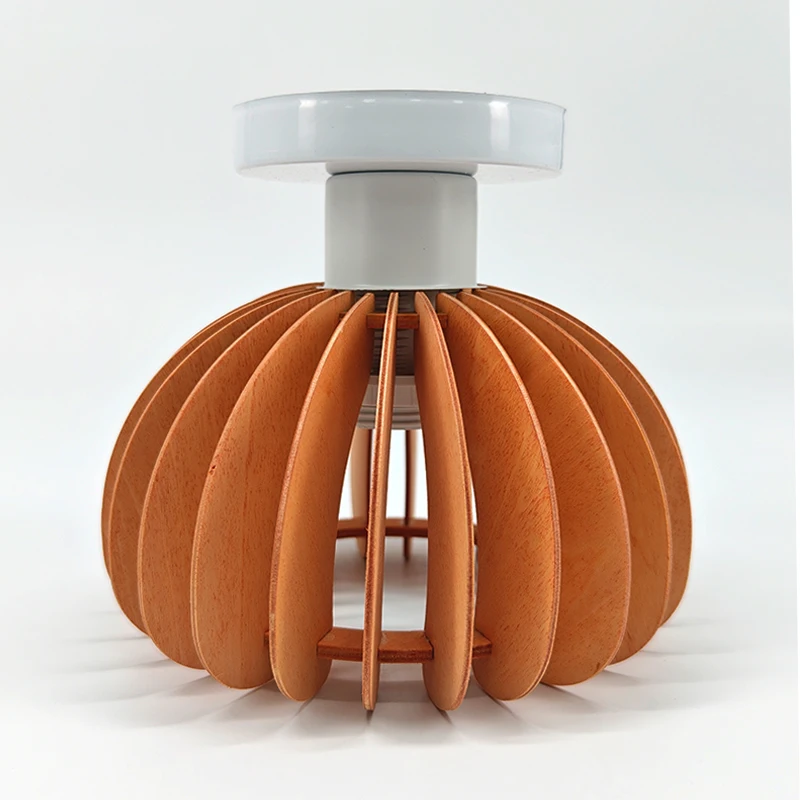 LED plafonnier en bois citrouille tressé à la main tricoté lumière pour salon chambre couloir porche décor à la maison éclairage