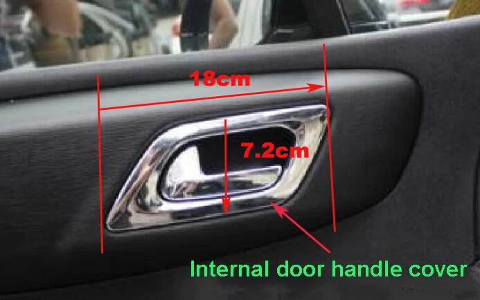 Higher star ABS chrome 4pcs internal door handle cover,door handle decoration trim,decoration frame for Citroen C4 2005-2012