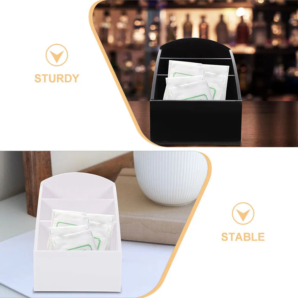 

3Pcs Acrylic Tea Bag Organizer Storage Box Coffee Sugar Packet Holder Desktop Container for Home Office Tea Bag Box