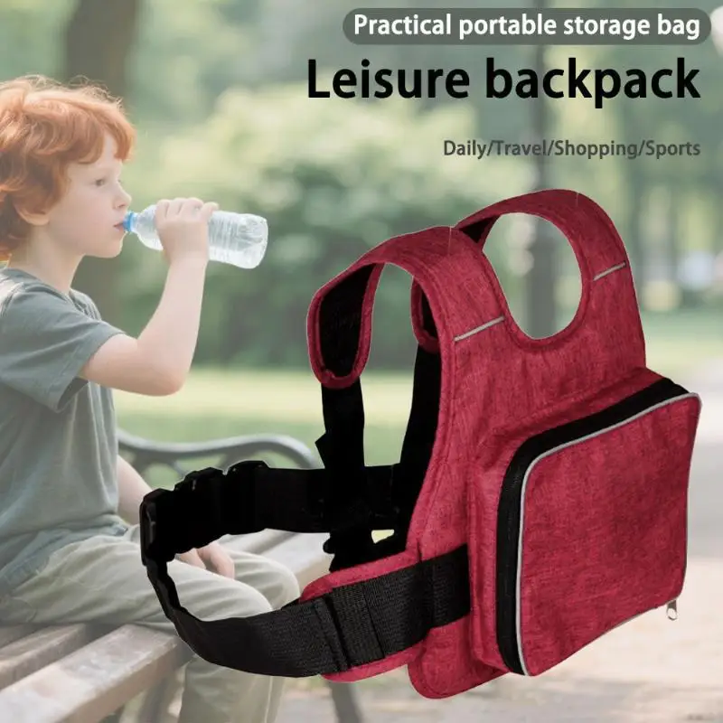 Kids Leisure Backpack With Large Storage Pocket Adjustable Safety Straps For Daily Travel Shopping Outdoor Sports
