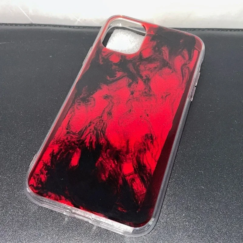 4055 Original 3D Handmade Cell Phone Case Bloody Flame Dark Gothic Art Horror Punk Style Customized Halloween Christmas Gift