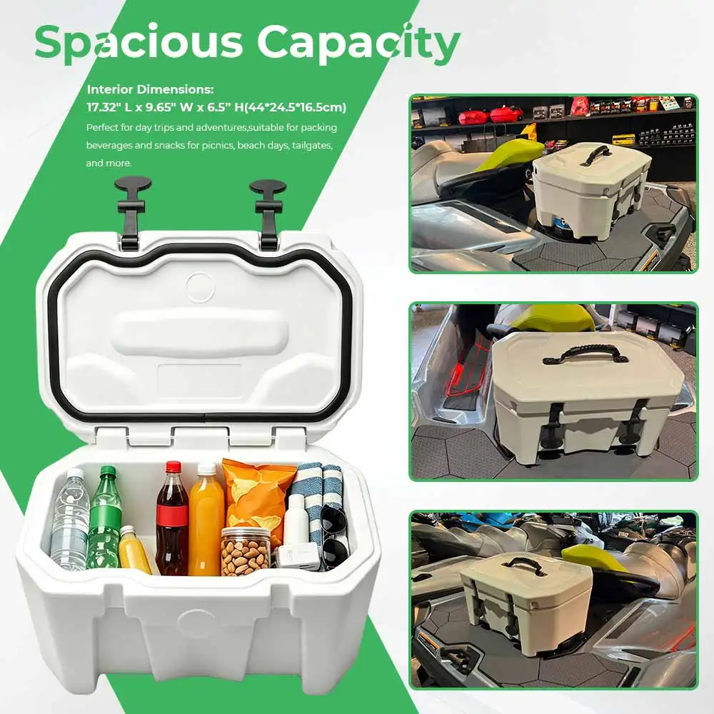 11L Insulated Ice Chest Box Portable Hard Cooler For Sea-Doo RXT GTX Can-Am Maverick X3 Defender Outlander Commander Renegade