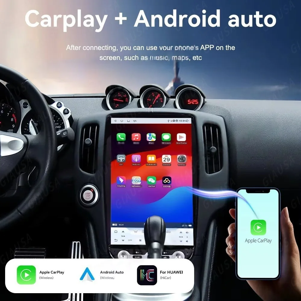 

14.5" Car Stereo Android 13 For Nissan 370Z Z34 2008 2009-2019 Touch Screen Car GPS Navigation Multimedia Player Radio Head Unit